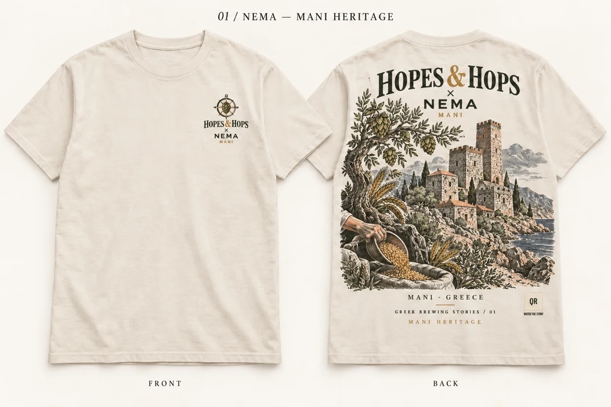 NEMA — Mani Heritage shirt design mockup