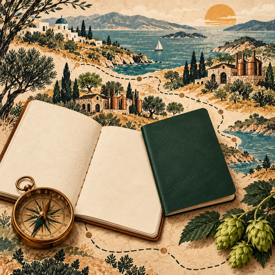 Brewery Passport concept illustration